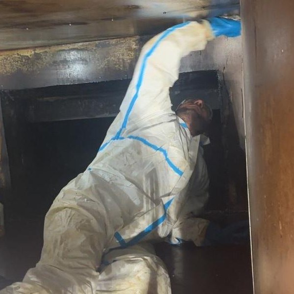 Industrial kitchen duct after cleaning service