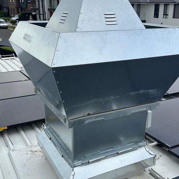Roof exhaust system after cleaning for restaurants and commercial kitchens